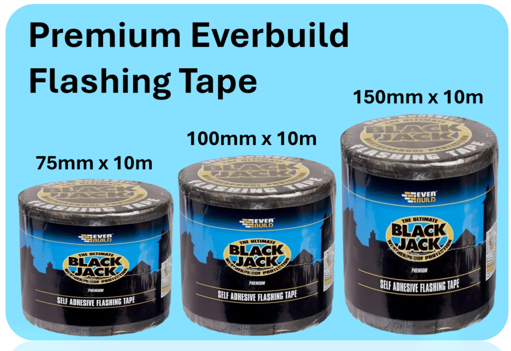 Everbuild Black Jack Strong Self Adhesive Flashing Tape 100Mm X 10M