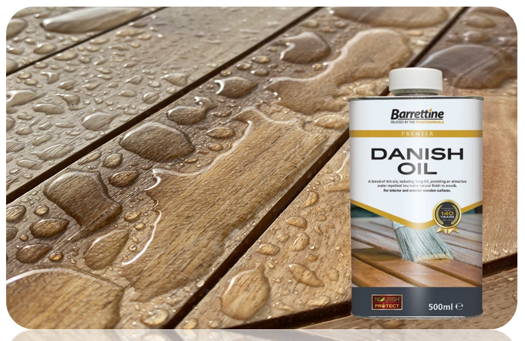 Barretine Danish Oil Interior & Exterior Use 500ml | Resists Peeling, Blistering & Flaking