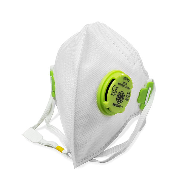 Beeswift P2 Fold Flat Valved Mask White Pack 20's