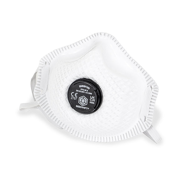 Beeswift Vented P3 Premium Mesh Cup Mask White Box 5's