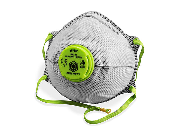 Beeswift P2 Valved Charcoal Mask Grey Box 10's