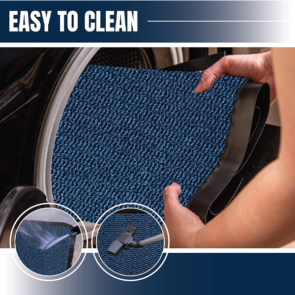 Fixtures Barrier Doorway Door Floor Mat 40cm x 60cm Blue - UK BUSINESS SUPPLIES