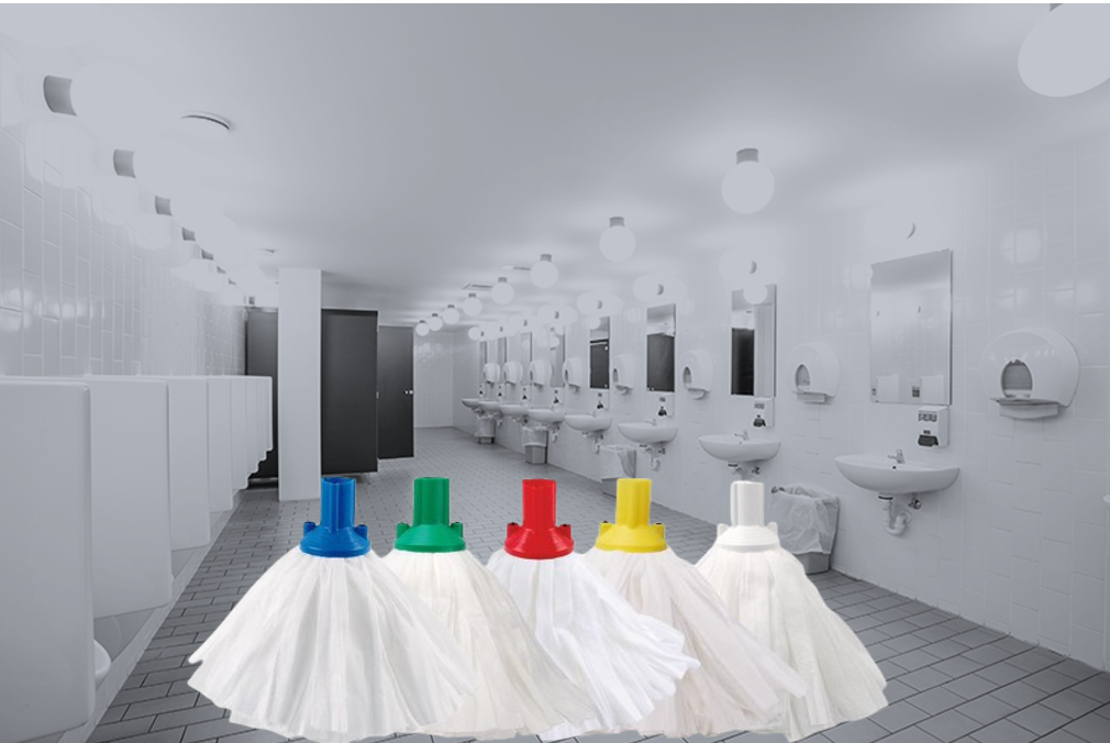 Janit-X Big White Mop Head Red (10 Mop Pack)