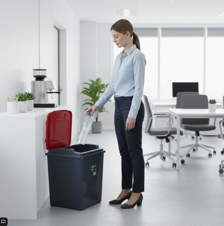 Wham Recycle It Red Bin & Lid 50 Litre