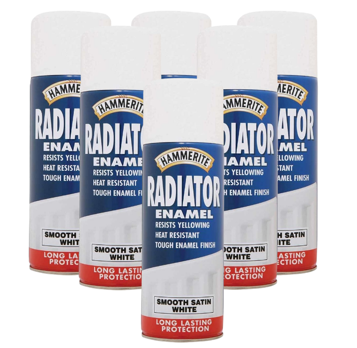 Hammerite 400ml Radiator Enamel Aerosol - Satin White