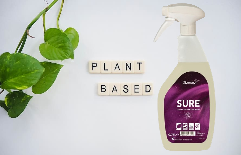Diversey SURE Cleaner Disinfectant Eco Spray 750ml, Plant Based, 100% Biodegradable