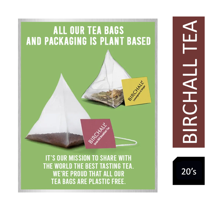 Birchall Prism Enveloped Teabags - Green Tea & Peach 20's