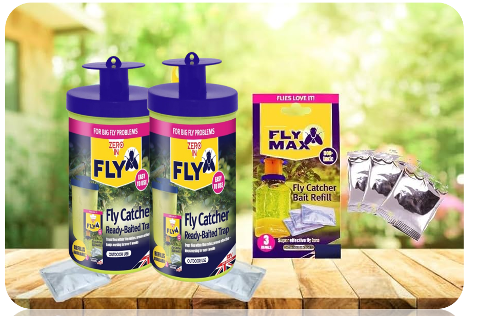 Zero In Ready to use Fly Trap | Pre Baited | Zer543 | Non Toxic