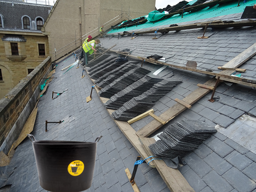 Xtrade Flexitub Black 25L Recycled | Building Site | Garden Clearing | Stables | 5 Pack