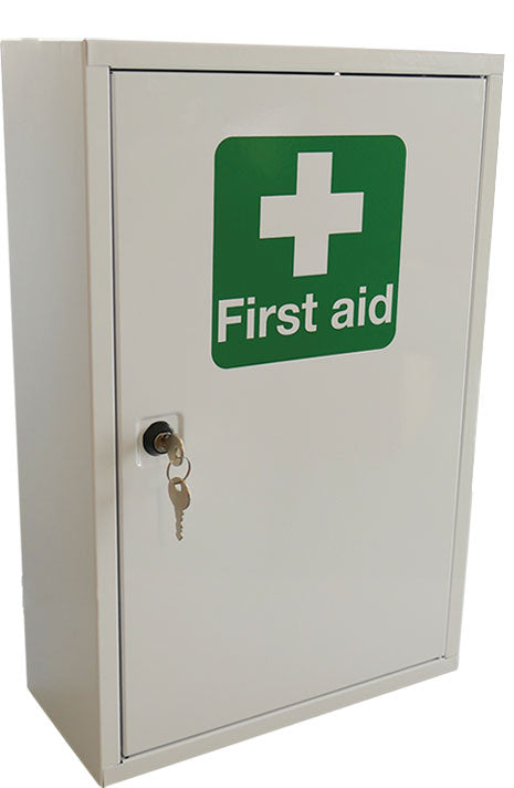 Click Medical Medium First Aid Kit In Wall Cabinet Bs8599-1:2019 White