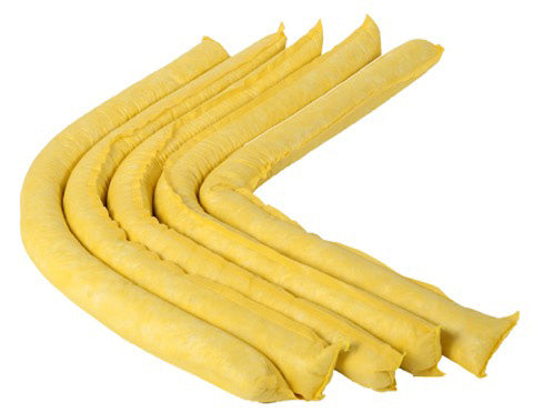 Fentex Chemical Spill Socks 8Cm X 1.2M Yellow 8Cmx1.2M