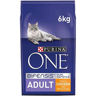 Purina ONE Adult Dry Cat Food Chicken & Wholegrains 4 x 6kg {Full Case}