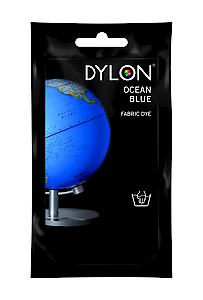 Dylon Hand Fabric Dye Sachet For Clothes And Soft Furnishings 50g - Ocean Blue