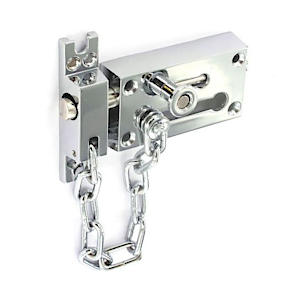 Securit Slide Latch Bolt & Chain | Stainless Steel | S1637 | Easily Fitted Door Security