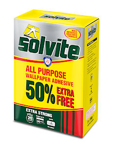 Solvite All Purpose Wallpaper Adhesive Decorators Box 20 Roll +50%free (Hangs Up To 30 Rolls)