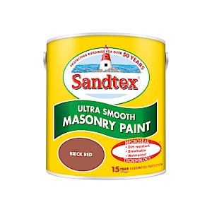 Sandtex Retail Ultra Smooth Masonry Brick Red 2.5 L