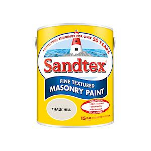 Sandtex Microseal | Fine Textured Masonry Paint | Chalk Hill | 5 Litre