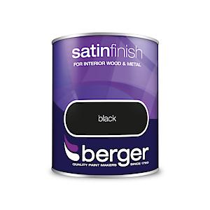 Berger Satin Paint 750Ml Black