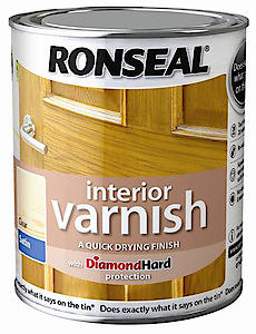 Ronseal Rslivscl250 Interior Varnish Quick Dry Satin Clear, 250 Ml