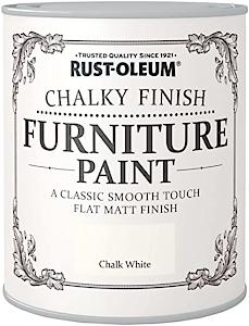 Rust-Oleum A Classic, Smooth Touch Flat Matt Watercolour Paint Finish, Chalk White, 750Ml