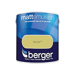Berger 2.5L Matt Emulsion Olive Jar
