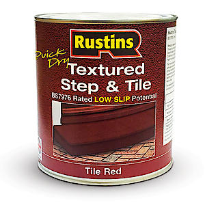 Rustins Textured Step & Tile Paint 500Ml Black