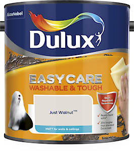 Dulux Easycare Matt Emulsion Paint For Walls And Ceilings - Just Walnut 2.5L