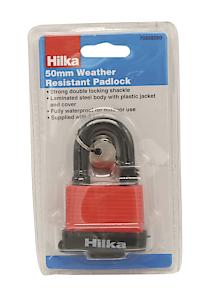 Hilka Tools 70808050 50Mm Weather Resistant Padlock, Red