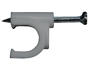Forgefix Rcc56W Round Cable Clip - White