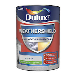 Dulux Weathershield Smooth Masonry Paint - Pale Slate - 5L