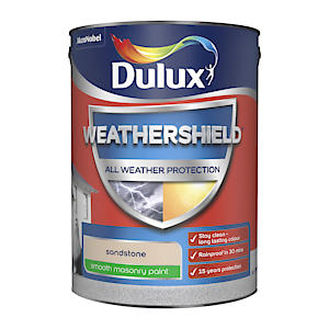 Dulux Weathershield Smooth Masonry Paint - Sandstone - 5L