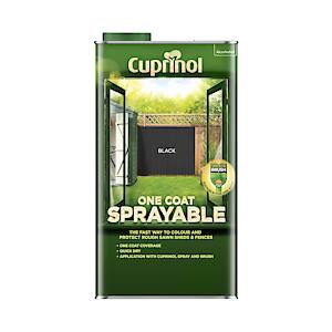 Cuprinol One Coat Sprayable Fence Treatment Black 5 Litre