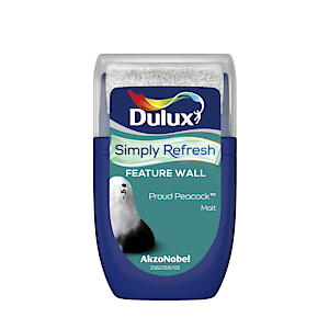 Dulux Simply Refresh Feature Wall Matt Emulsion Paint - Proud Peacock - 30Ml, Tester, 5569269