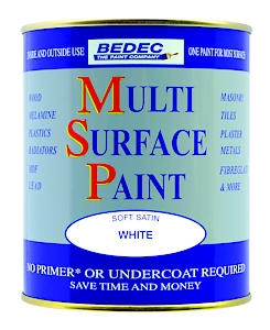 Bedec Msp Multi-Surface Paint 250Ml White Satin