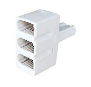 Dencon 3 Way Telephone Adapter Multi 3 Way Triple Adapter *Fast Postage*