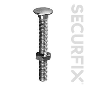 Carriage Bolt Zp M12X130Mm 5Pk