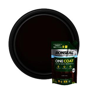 Ronseal One Coat Shed & Fence Pouch Dark Oak 950ml Concentrate