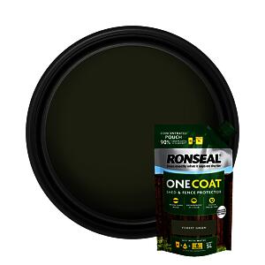Ronseal One Coat Shed & Fence Pouch Forest Green 950ml Concentrate