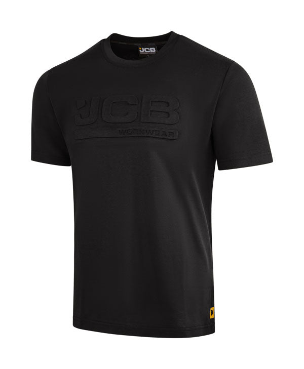 Jcb Unisex 3D Embossed T-Shirt Black ALL SIZES