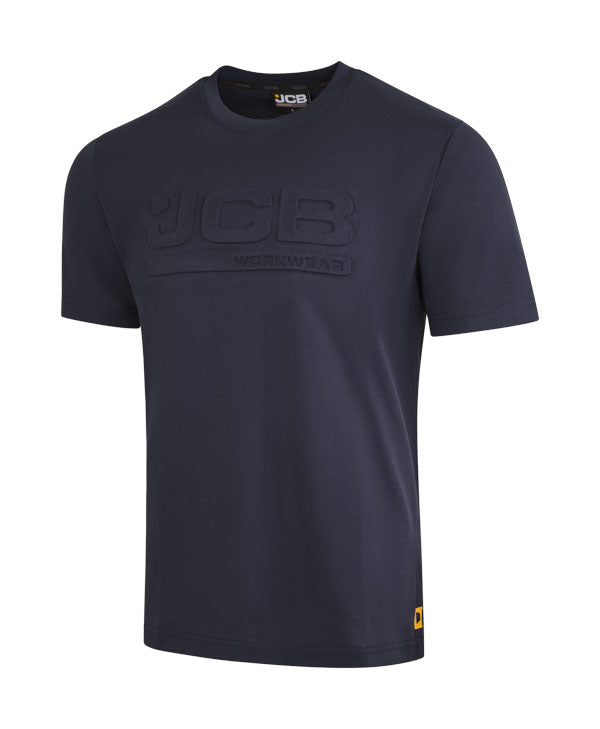 Jcb Unisex 3D Embossed T-Shirt Navy ALL SIZES