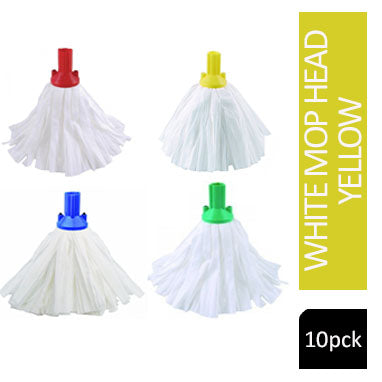 Janit-X Big White Mop Head Yellow (10 Mop Pack) - UK BUSINESS SUPPLIES