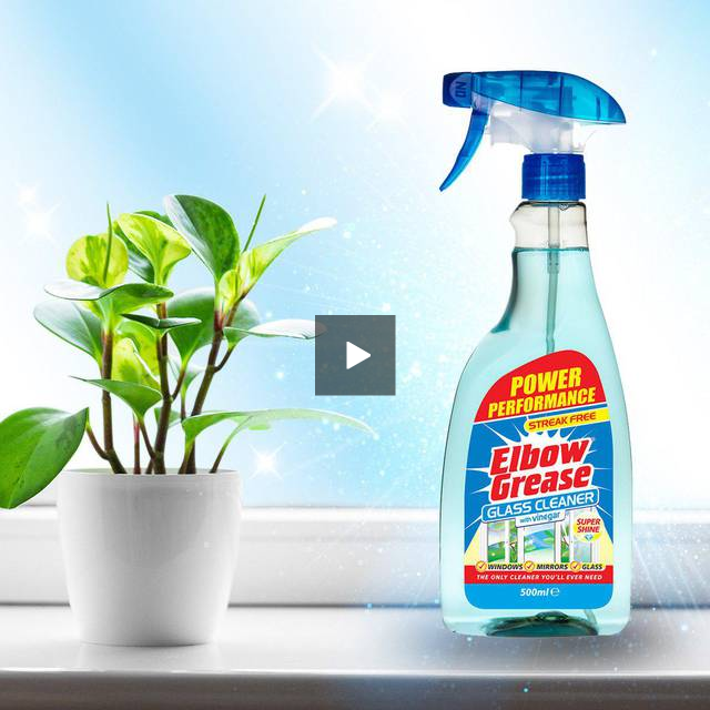 Elbow Grease Streak Free Glass Cleaner with Vinegar 500ml - UK BUSINESS SUPPLIES