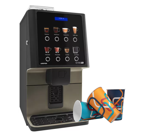 Venezia New Vibrant 12oz Paper Vending Cups 50's