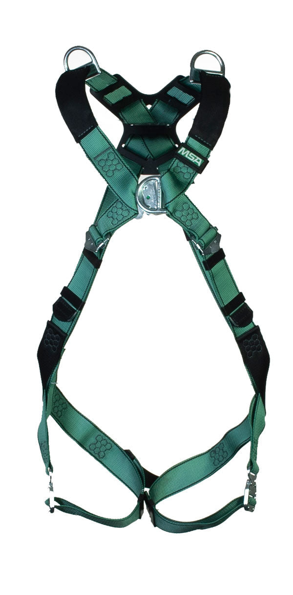 Msa XL V-Form Back/Chest/Shoulder D-Ring Bayonet Harness Green XL