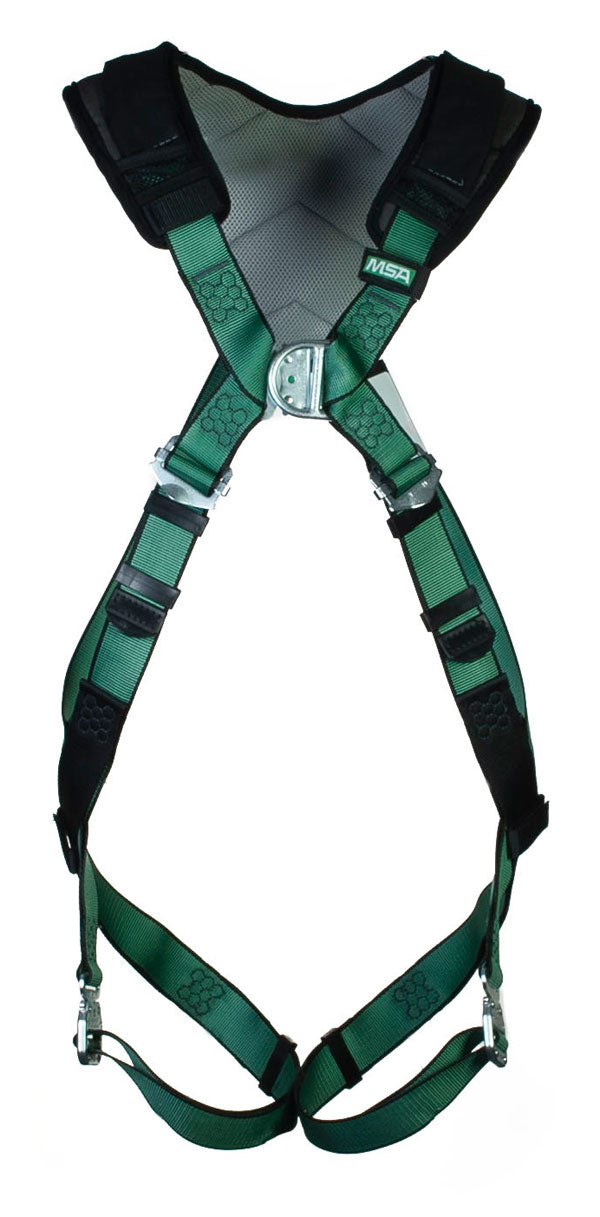 Msa Standard V-Form Back/Chest D-Ring Bayonet Harness Green Standard