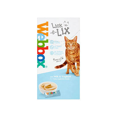 Webbox Lick-e-Lix Cat Treats Milk & Yoghurt 7 Sachets {17-Boxes}