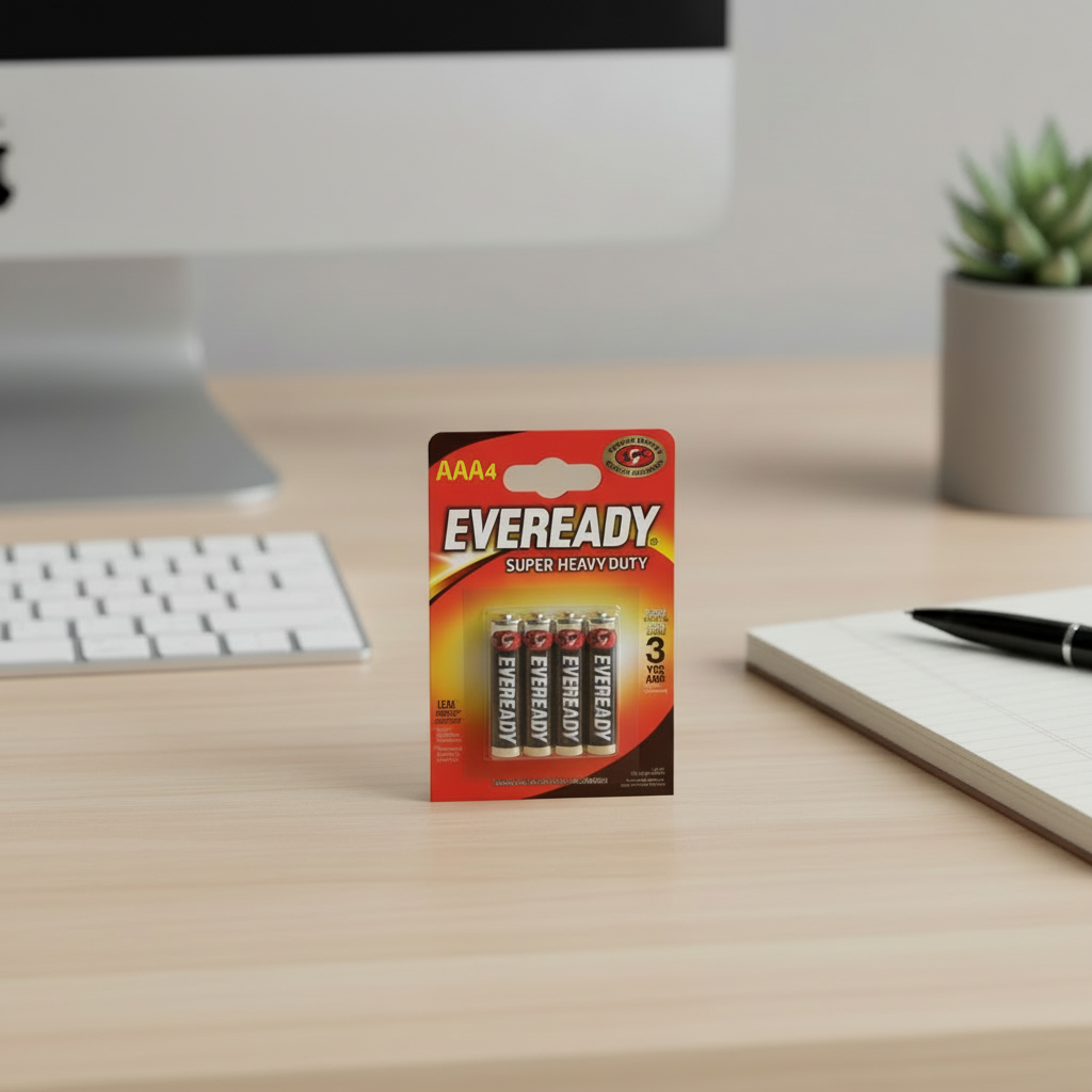Eveready AAA Super Heavy Duty Pack 4's