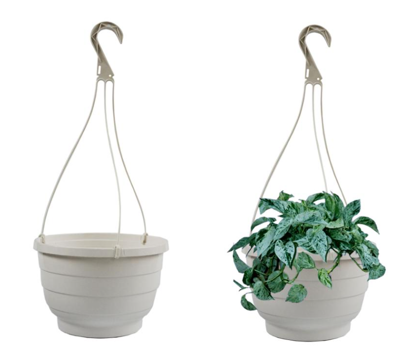 Fixtures White Garden Hanging Basket 25cm x 16cm | 6 Pack Bundle