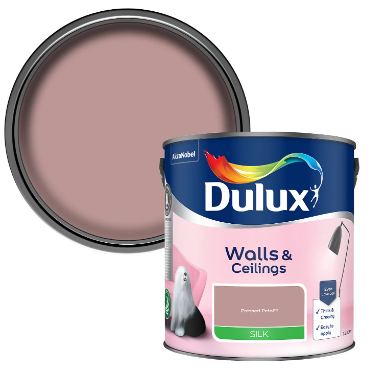 Dulux Pressed Petal Silk Wall & Ceiling Emulsion paint | 1 x 2.5L Tin