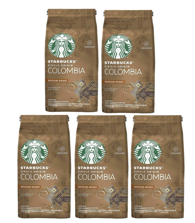 Starbucks Single-Origin Colombia Medium Roast Ground Coffee, 200g